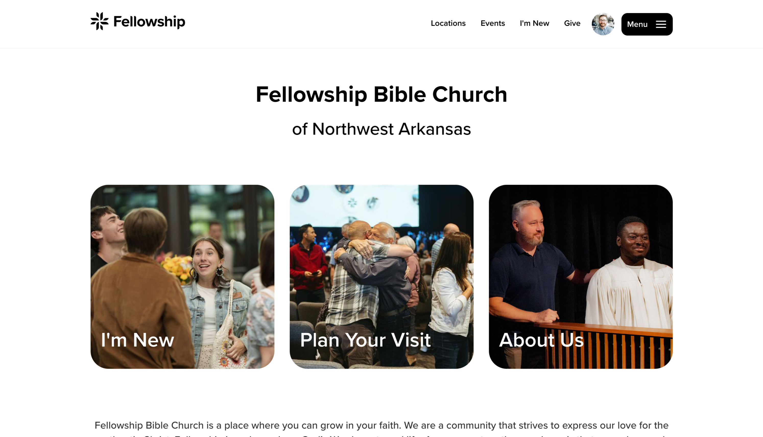 Website image from Fellowship Bible Church located in Northwest Arkansas.