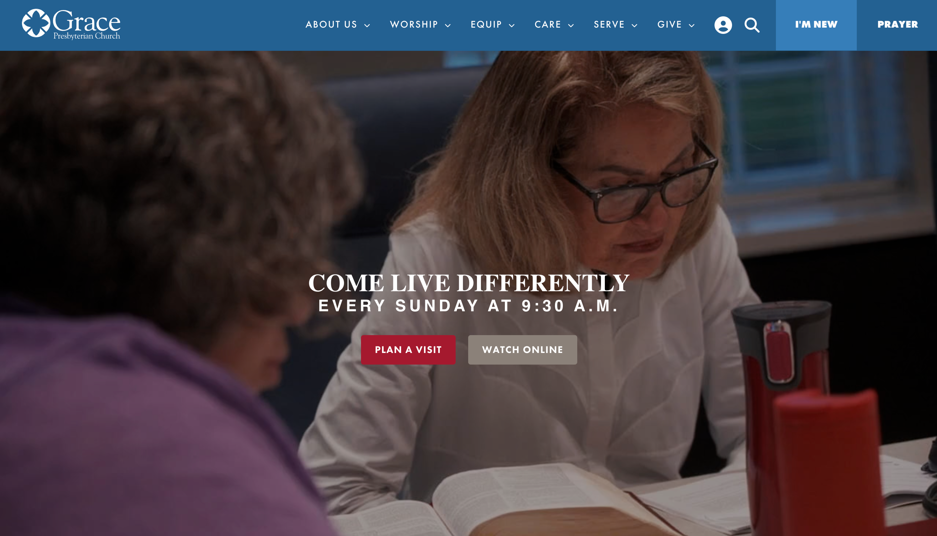 Website image from Grace Presbyterian Church located in Houston, TX.